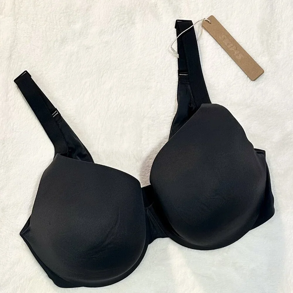 NWT SKIMS Smoothing Intimates Full Coverage Lightly Lined Bra in Onyx - 34D